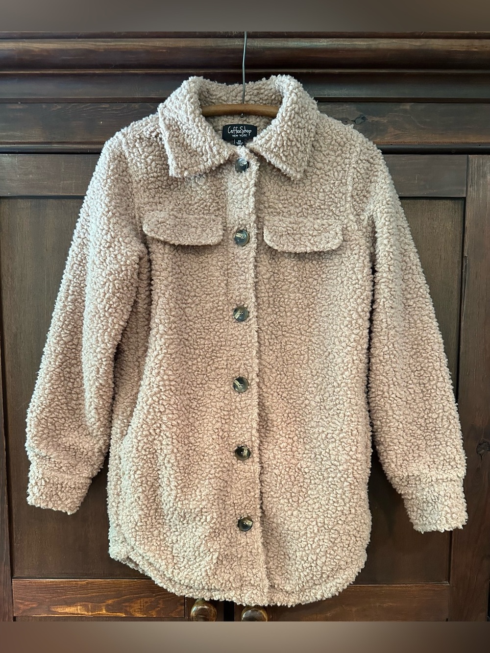 Coffee Shop New York • women’s fuzzy jacket • coat  • side pockets